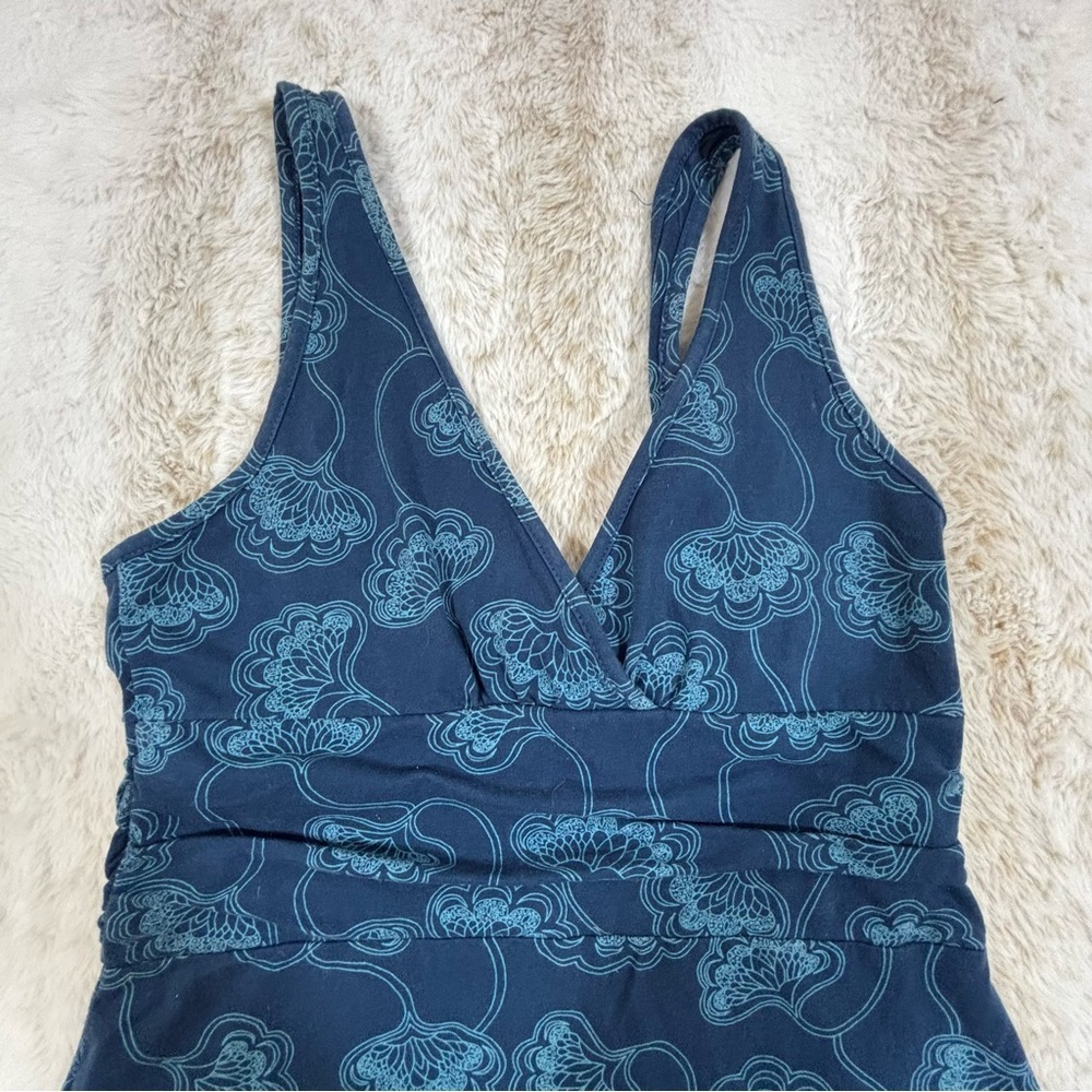 Patagonia Blue Floral Organic Cotton Spaghetti Strap Dress Women’s Small - Picture 4 of 13